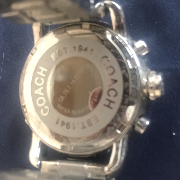 CLOSET CLOSEOUT! Coach silver chronograph watch - Picture 3 of 5